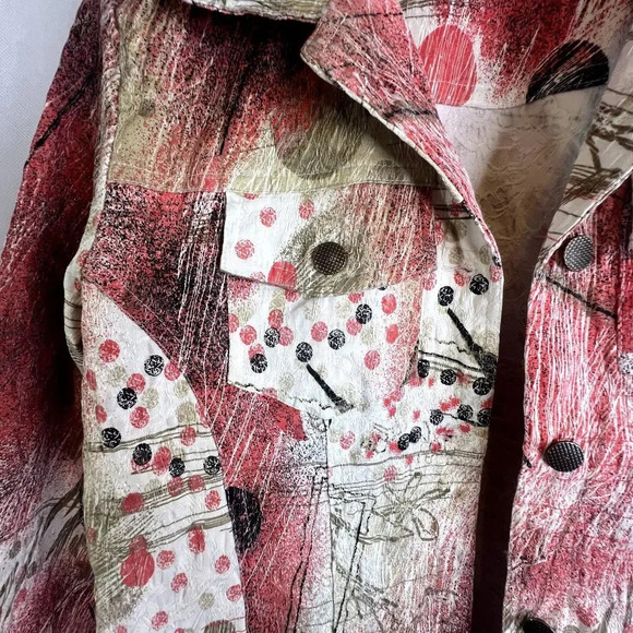 Keren Hart Vintage Textured Artistic Abstract Jacket Size Small - Picture 4 of 10